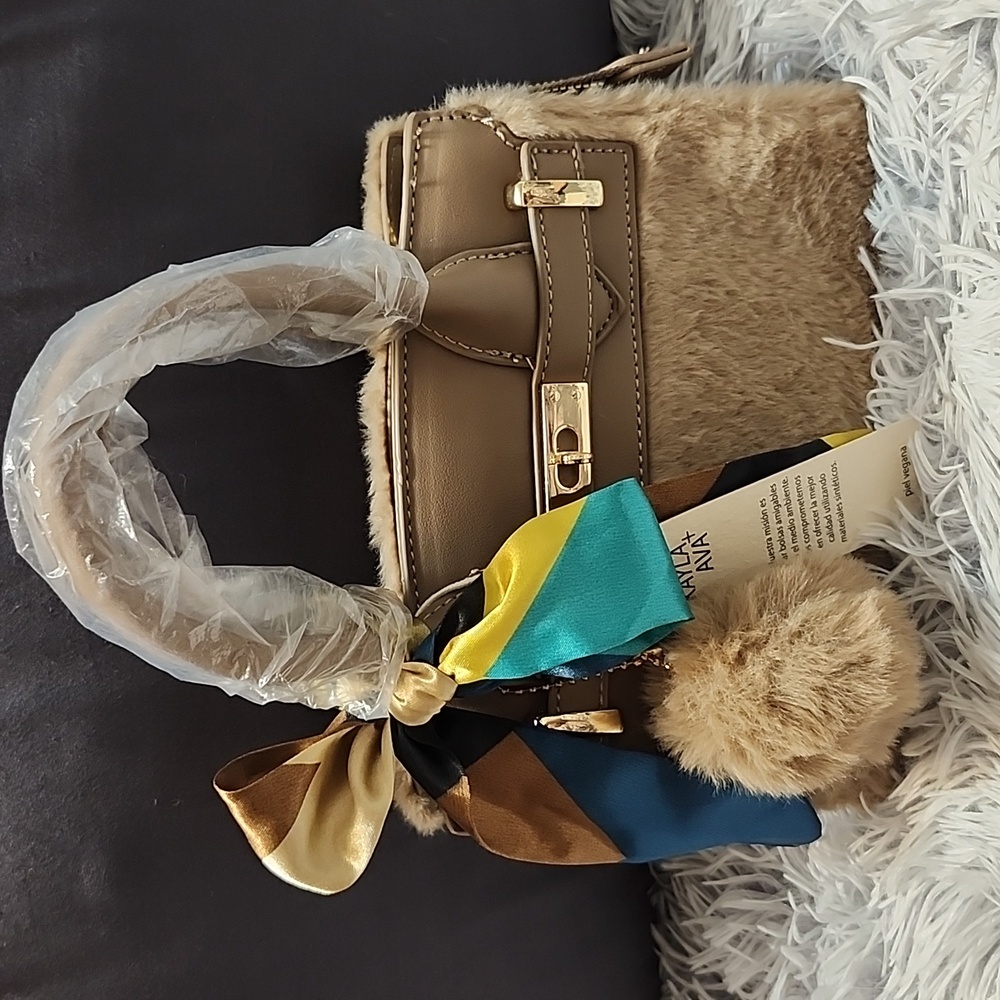 Kayla+ava NWT furry crossbody